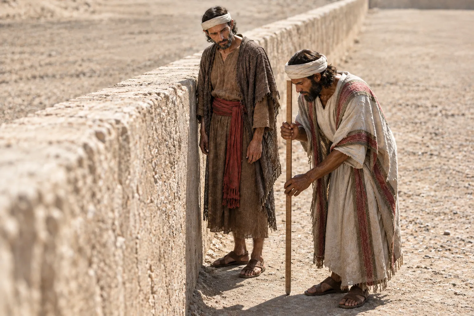 Measuring the outer boundary (Ezekiel 42:15–20)