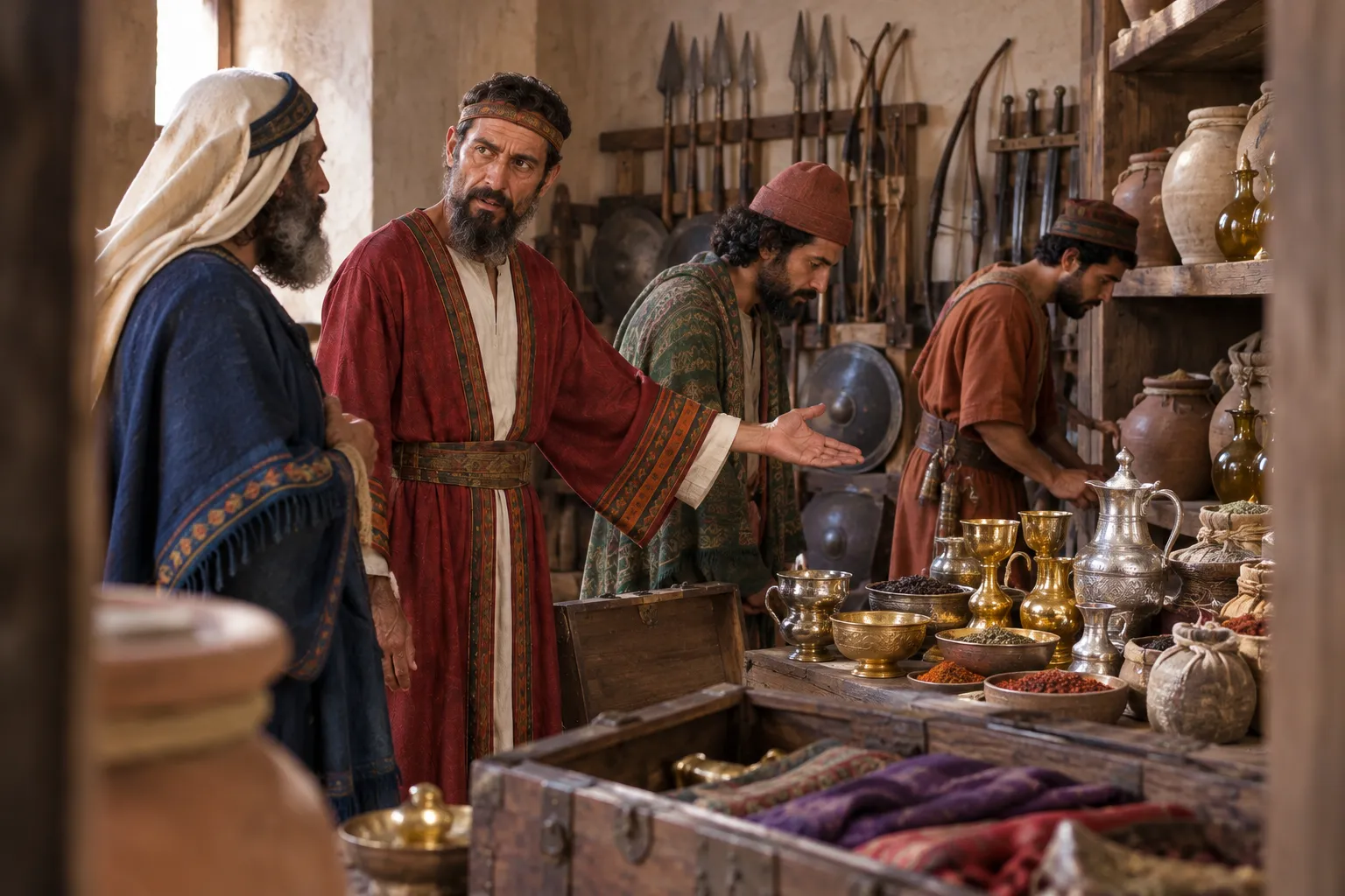 The Envoys See the Treasures (2 Kings 20:12–13)