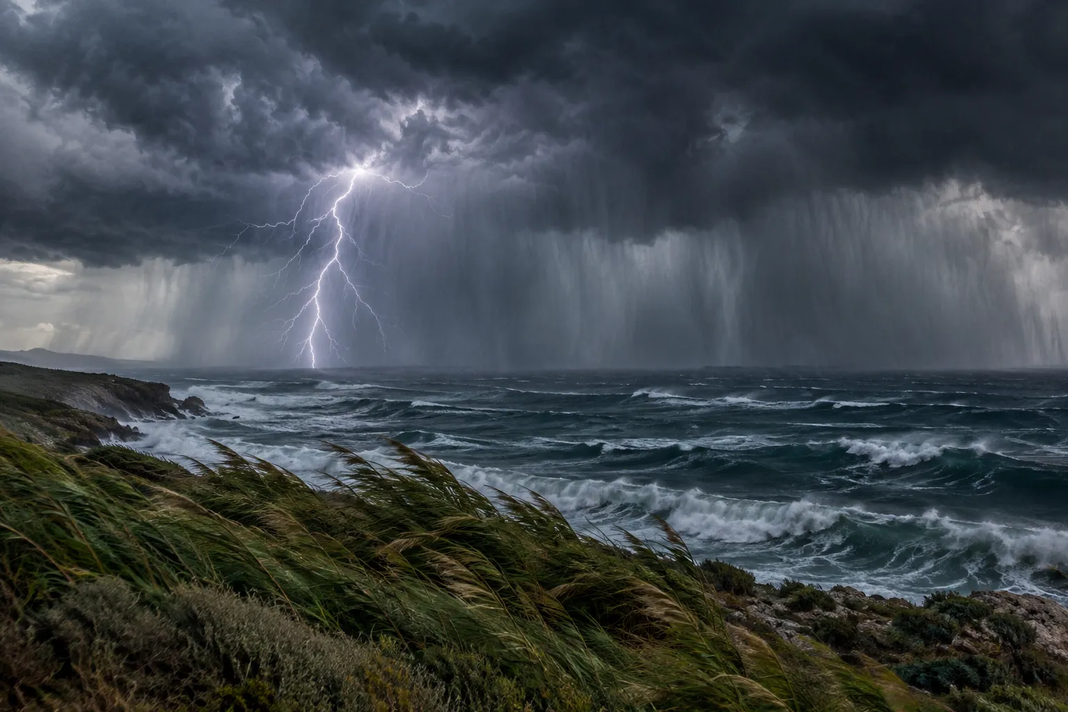 Clouds, lightning, rain, and wind (Psalms 135:5–7)