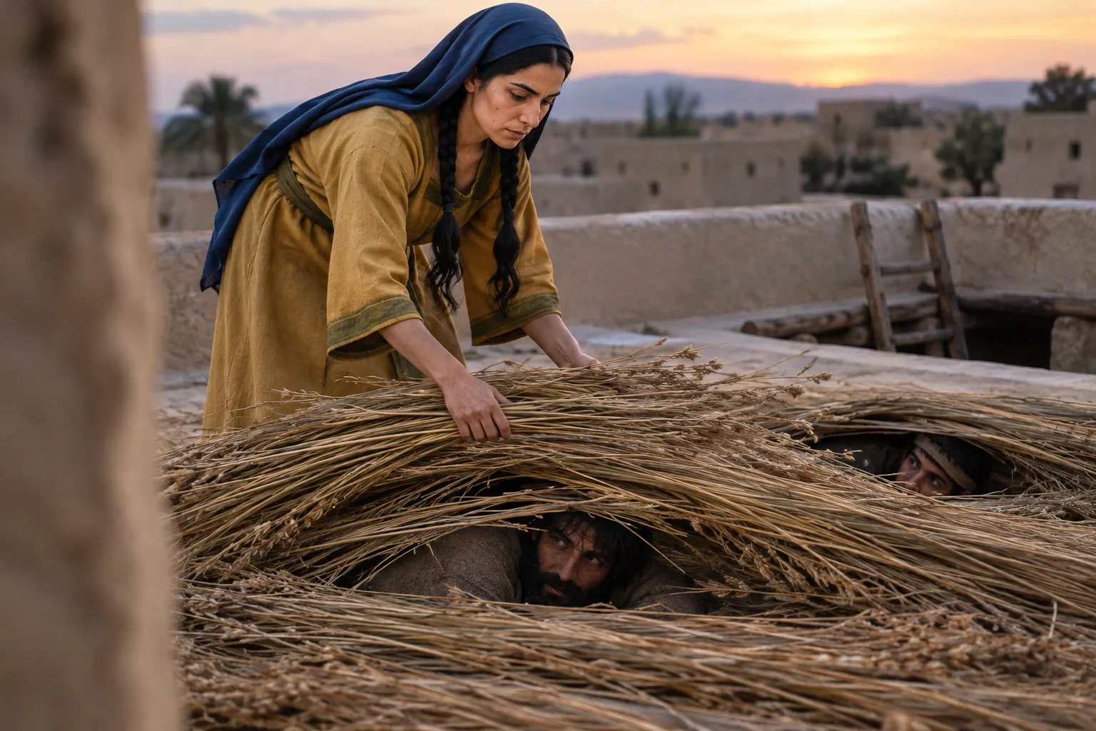 Rahab Conceals the Spies (Joshua 2:4–6)