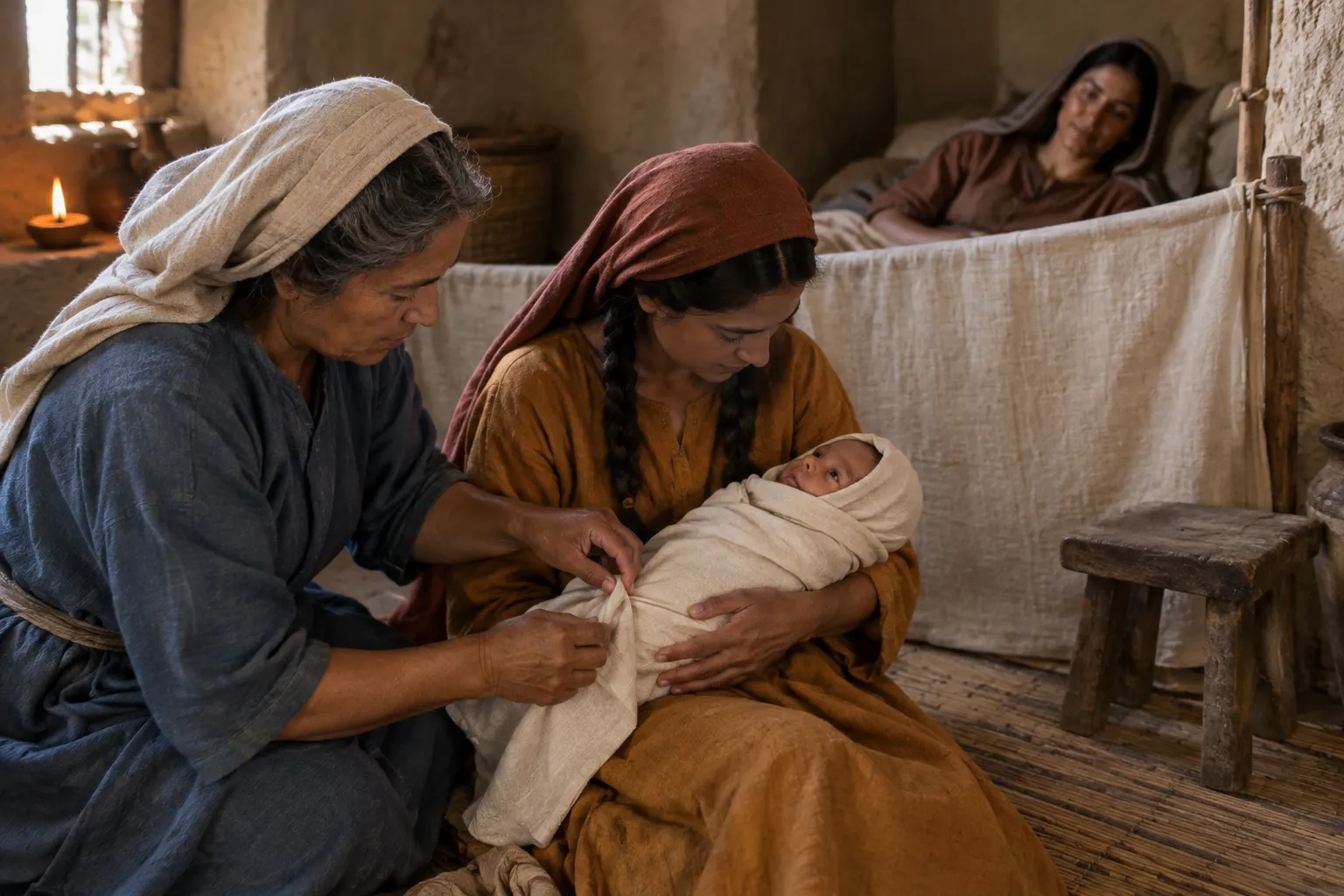 The midwives let the boy live (Exodus 1:15–17)