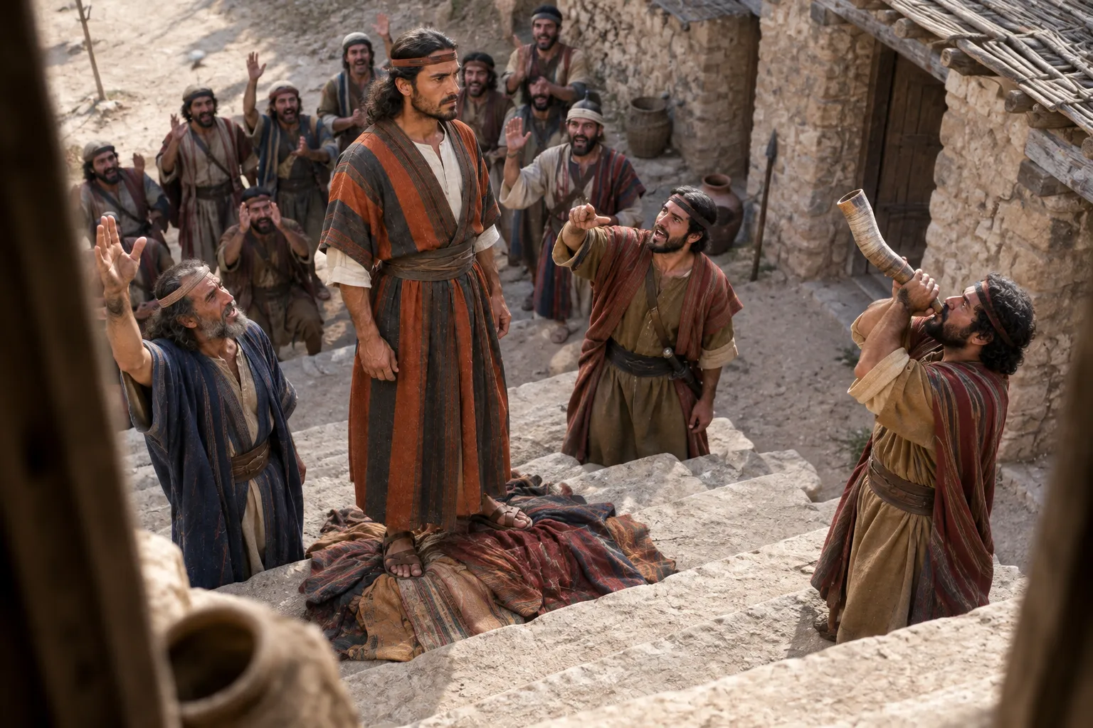 The Commanders Acclaim Jehu (2 Kings 9:11–13)
