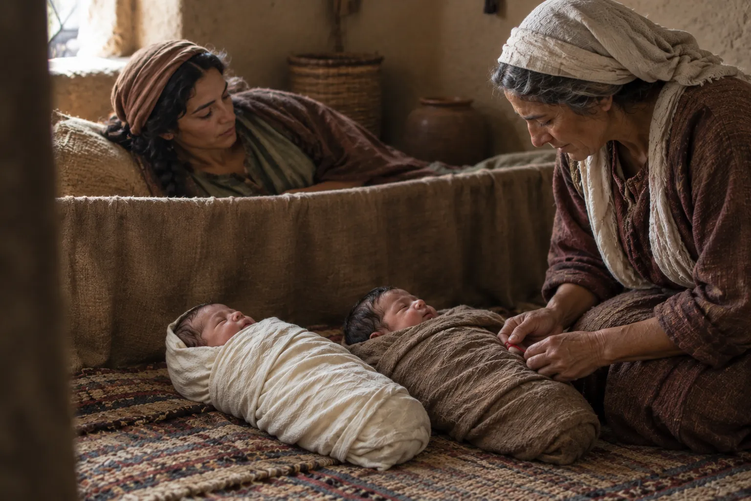 Perez and Zerah Are Born (Genesis 38:27–30)