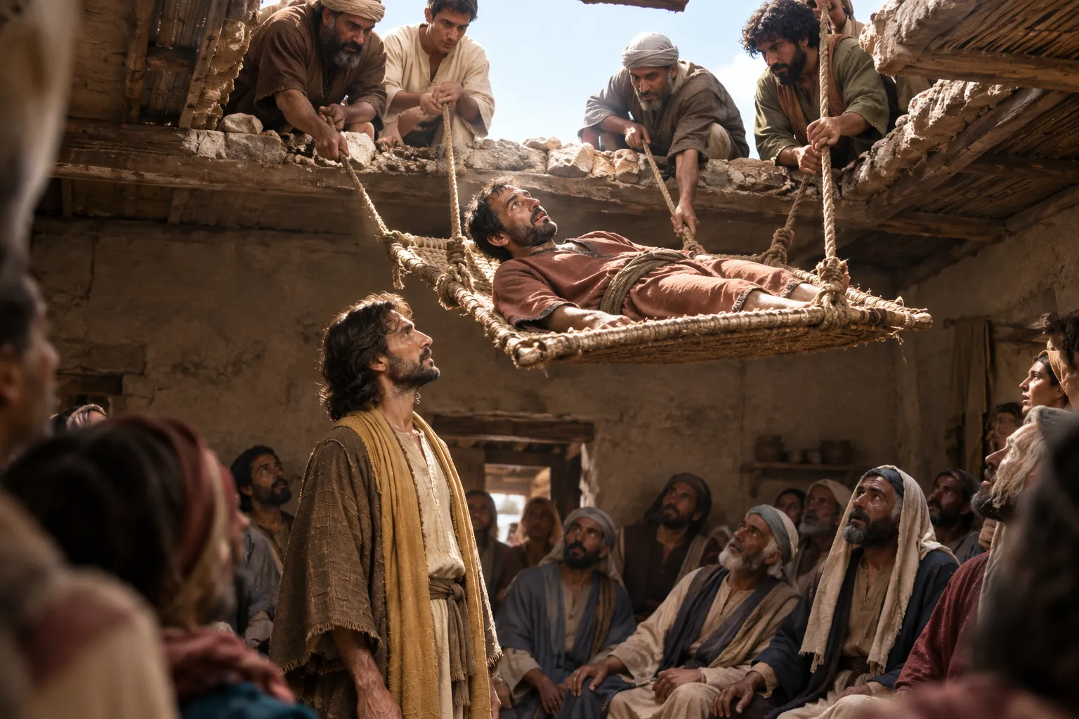 Lowered Before Jesus (Luke 5:18–20)