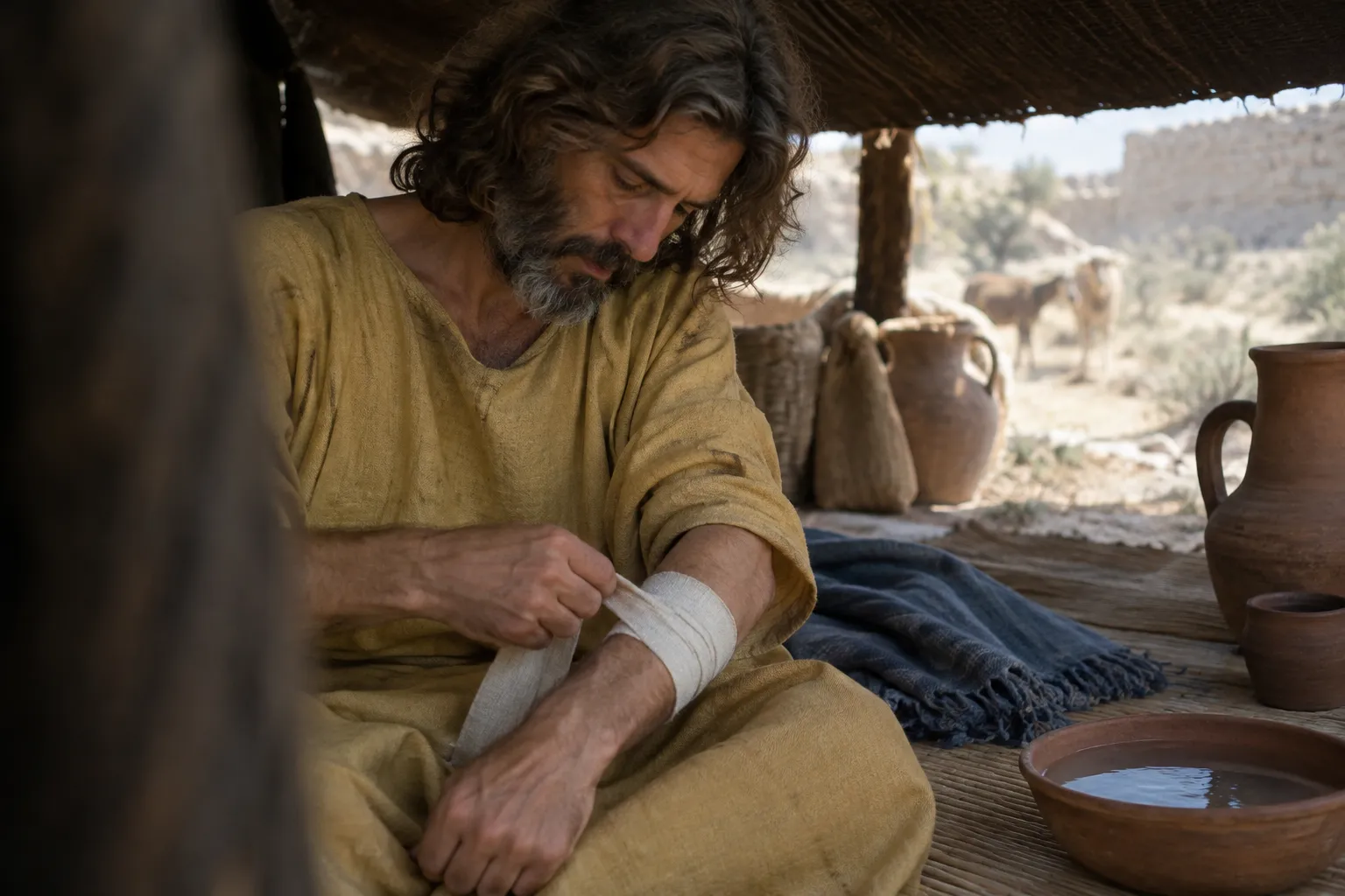 The wound is bound (Job 5:17–18)