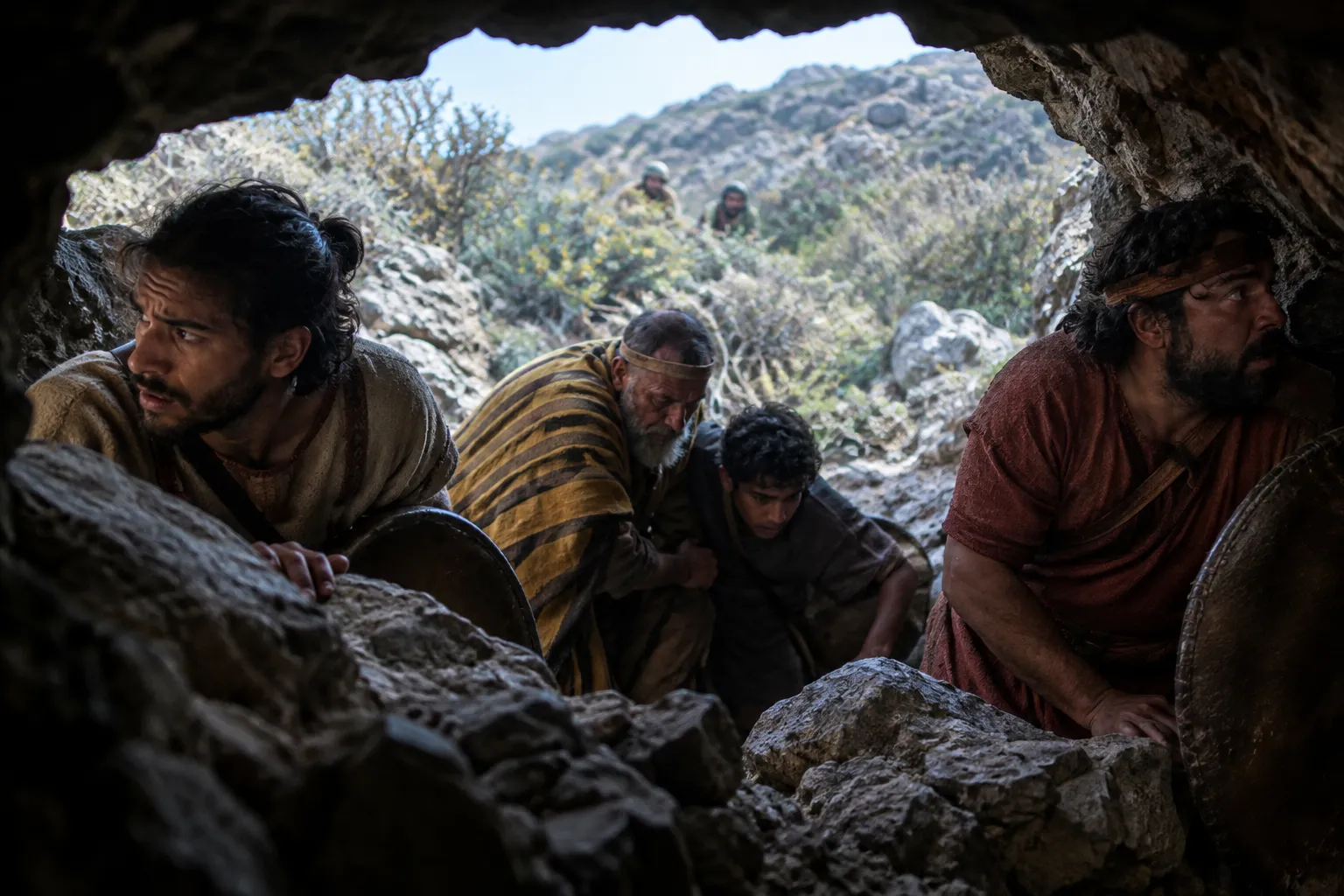 Israelites Hide in the Rocks (1 Samuel 13:6)
