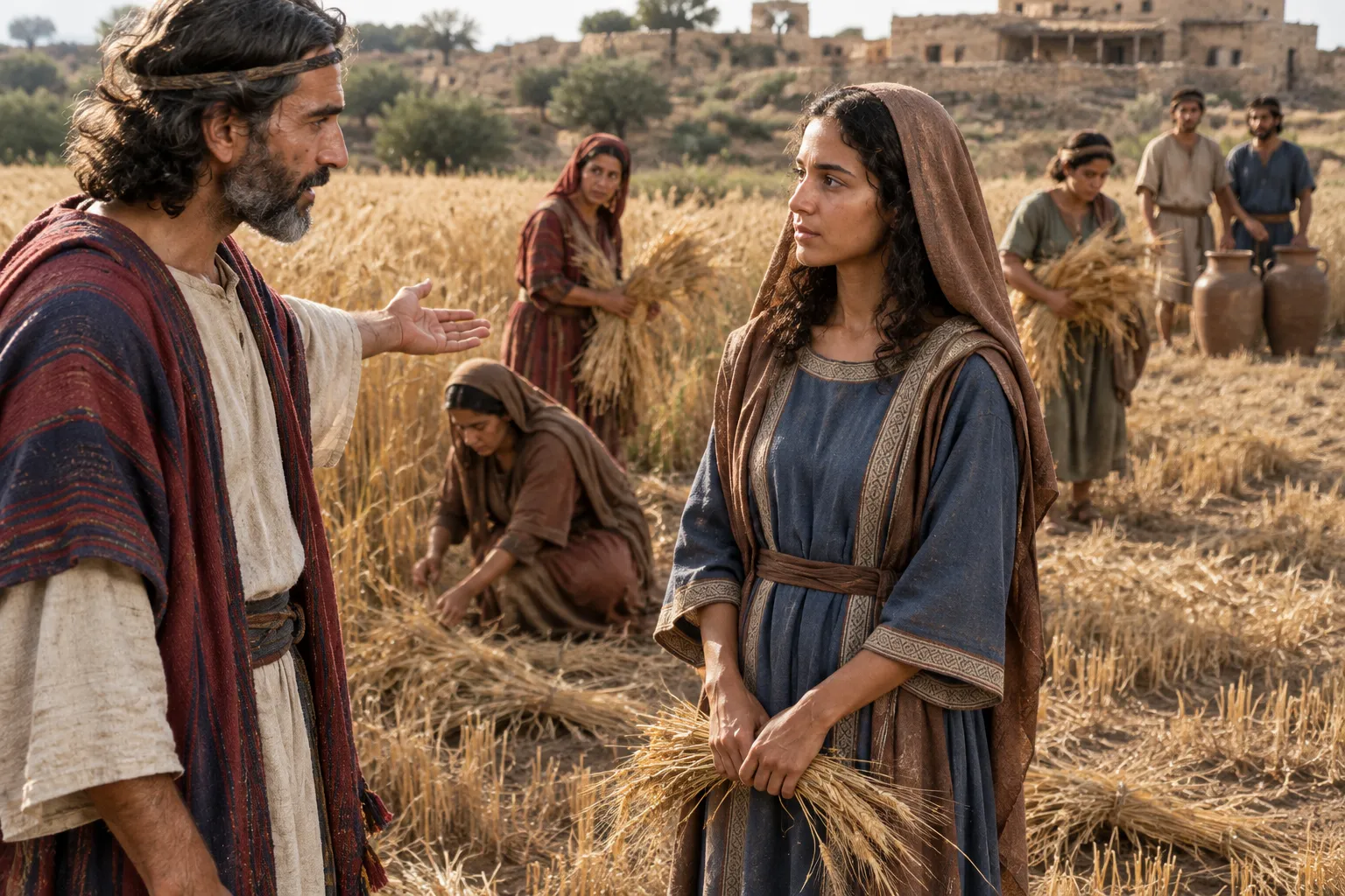 Boaz gives Ruth protection in his field (Ruth 2:8–9)