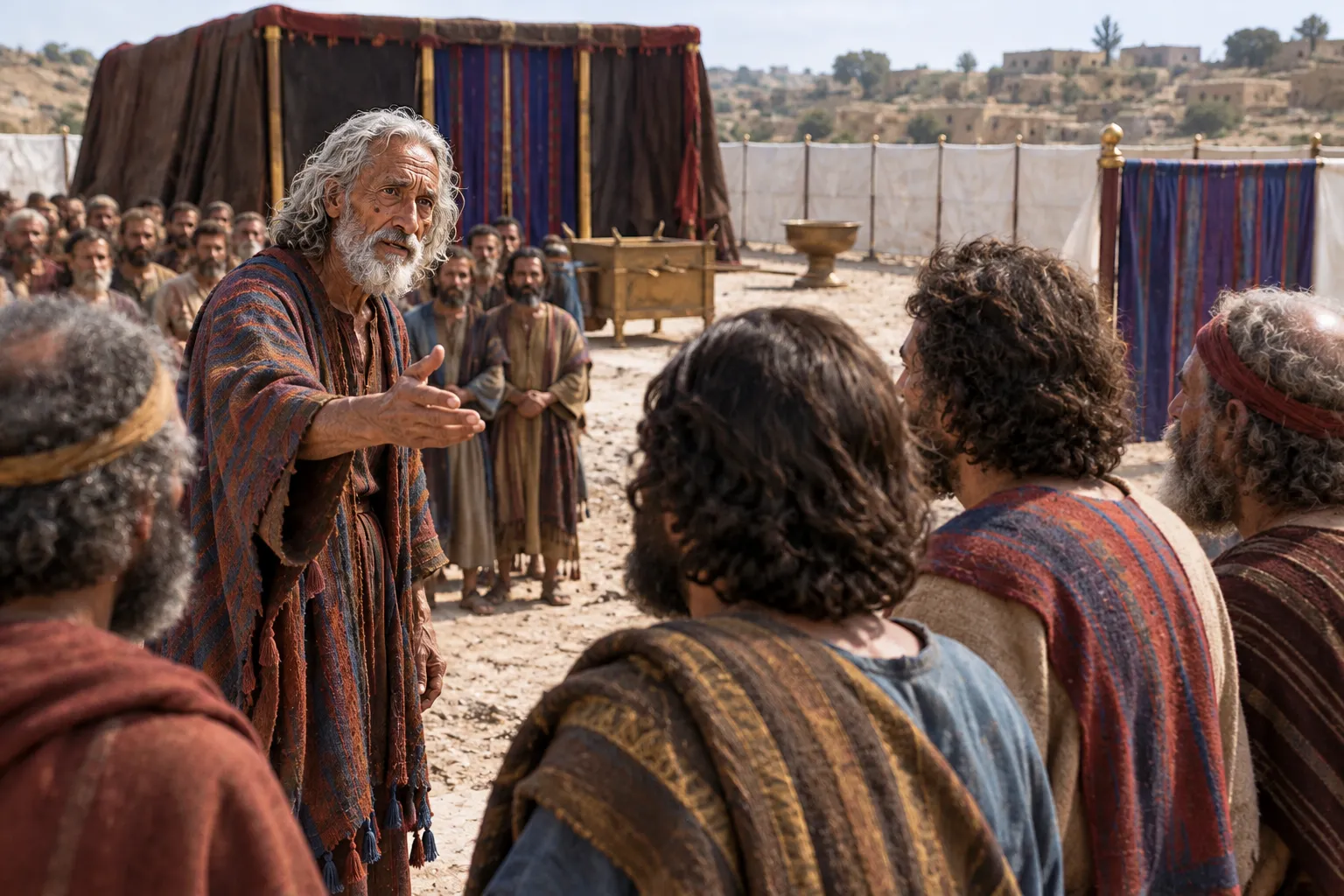 Joshua Challenges Israel at Shiloh (Joshua 18:1–7)