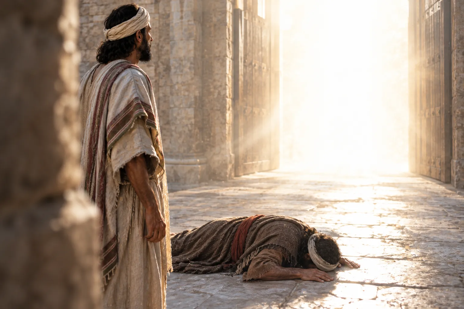 Ezekiel falls as the glory enters (Ezekiel 43:3–4)