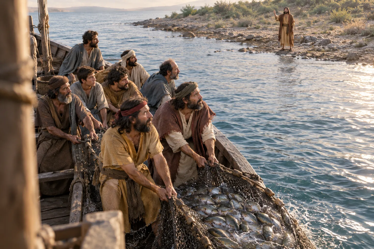 The Net Full of Fish (John 21:4–6)