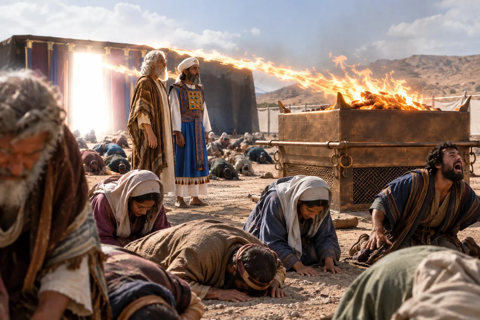 Fire from the LORD’s presence (Leviticus 9:23–24)