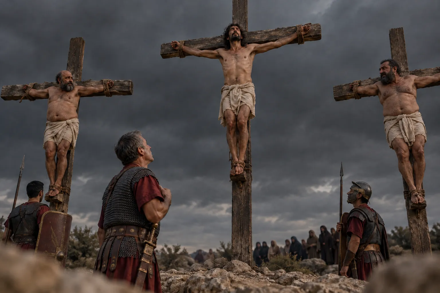 Jesus dies under the darkness (Luke 23:44–49)