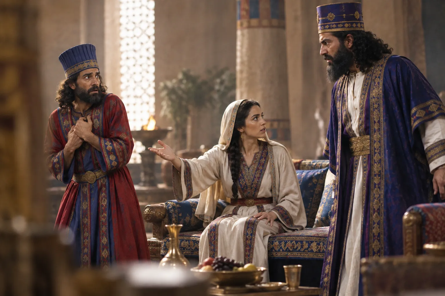Esther identifies Haman (Esther 7:5–6)