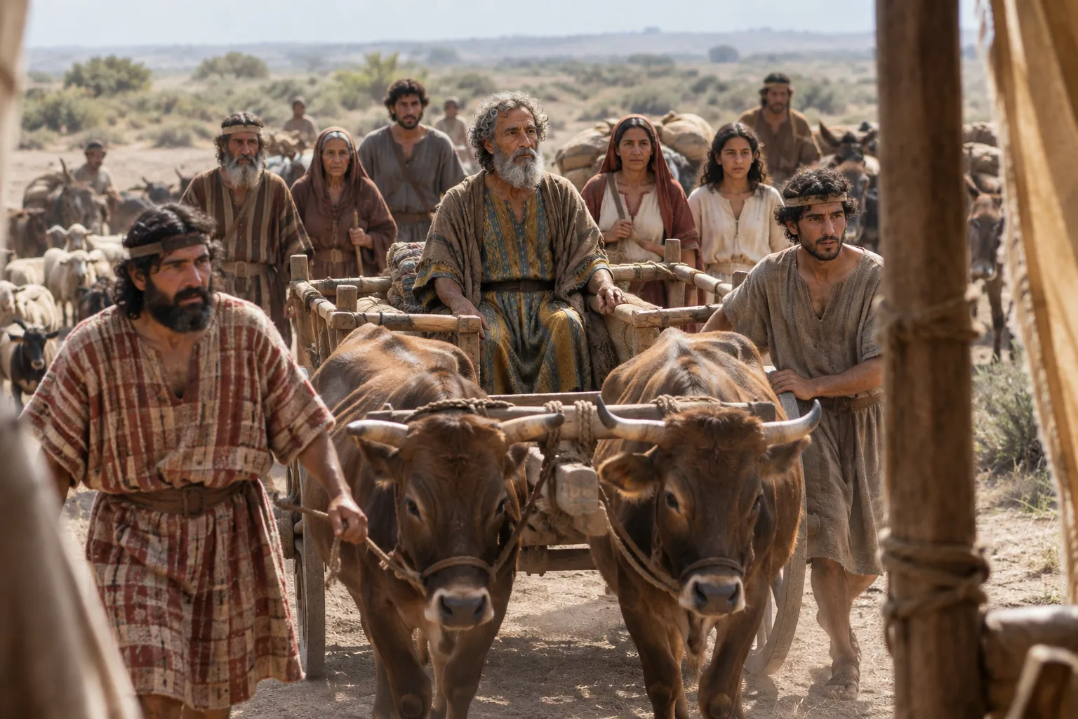 Jacob’s household reaches Goshen (Genesis 46:5–28)