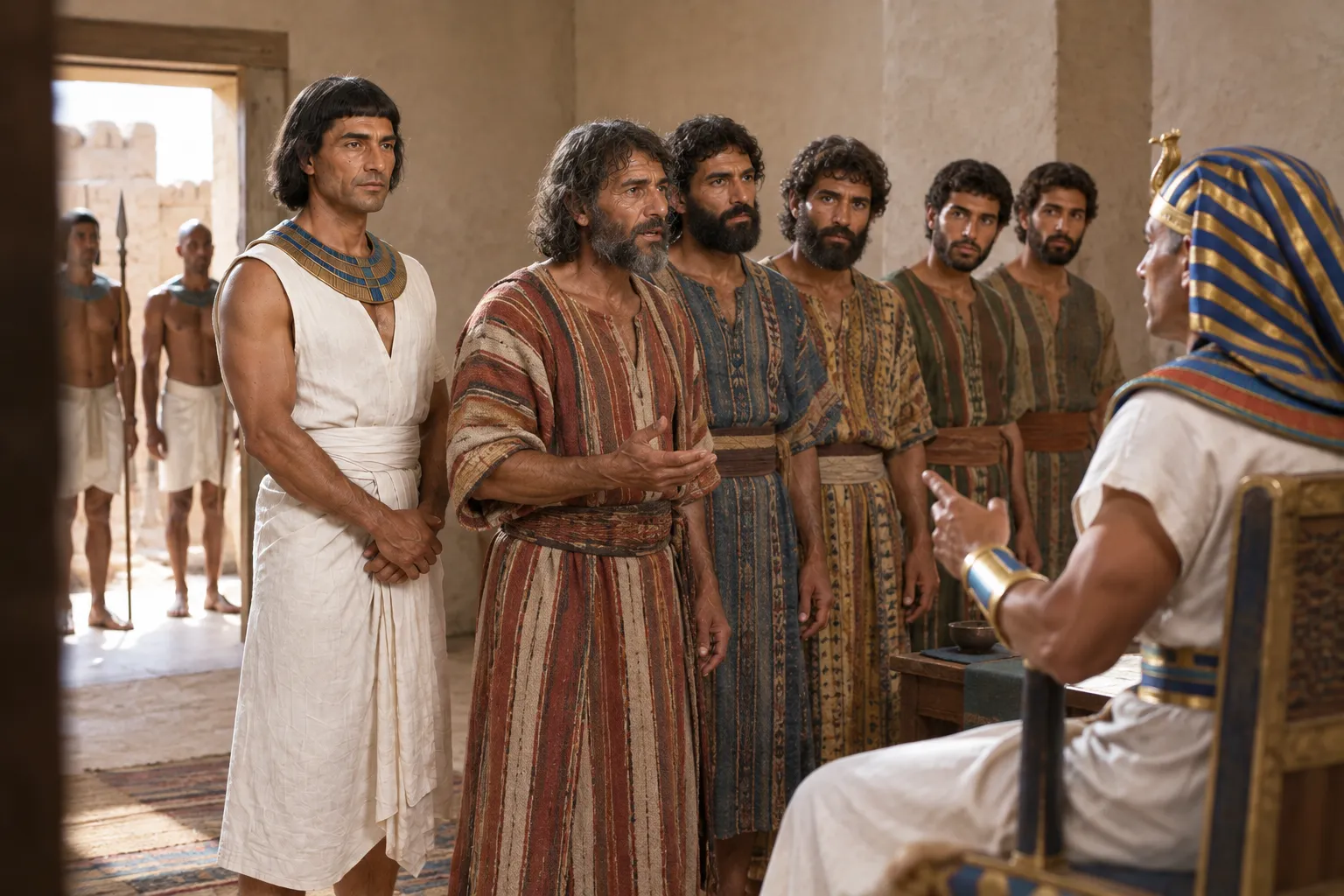 Joseph Presents Five Brothers (Genesis 47:1–4)