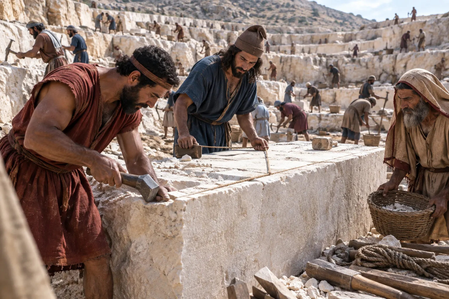 Dressing the Temple Foundation Stones (1 Kings 5:15–18)