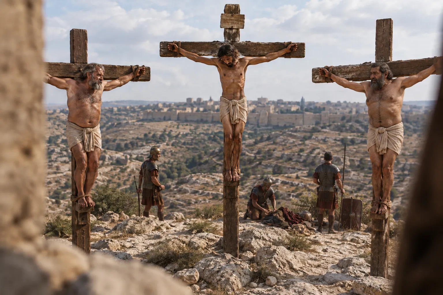 Jesus Crucified Between Two Others (John 19:18–24)