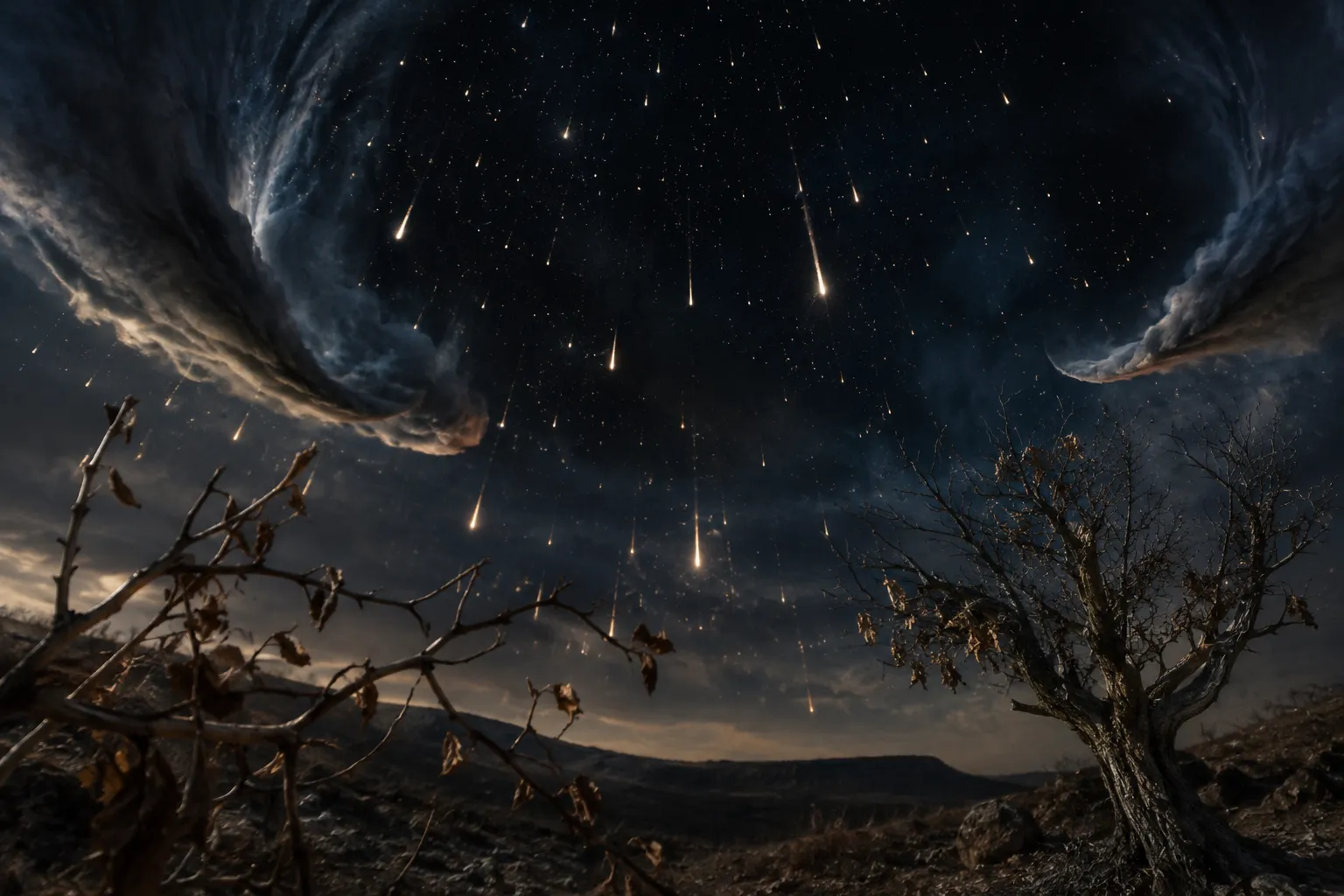 The heavens rolled up like a scroll (Isaiah 34:4)