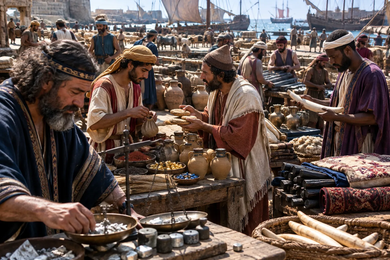 Tyre’s market of many peoples (Ezekiel 27:12–24)