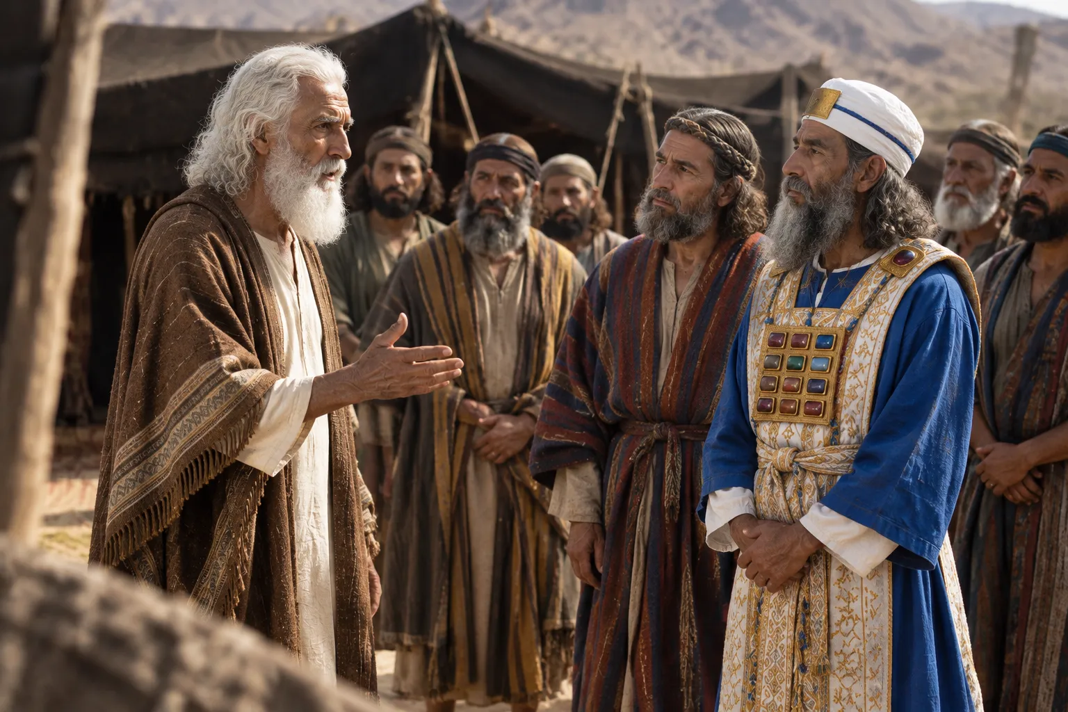 Moses gives the terms to the leaders (Numbers 32:28–30)