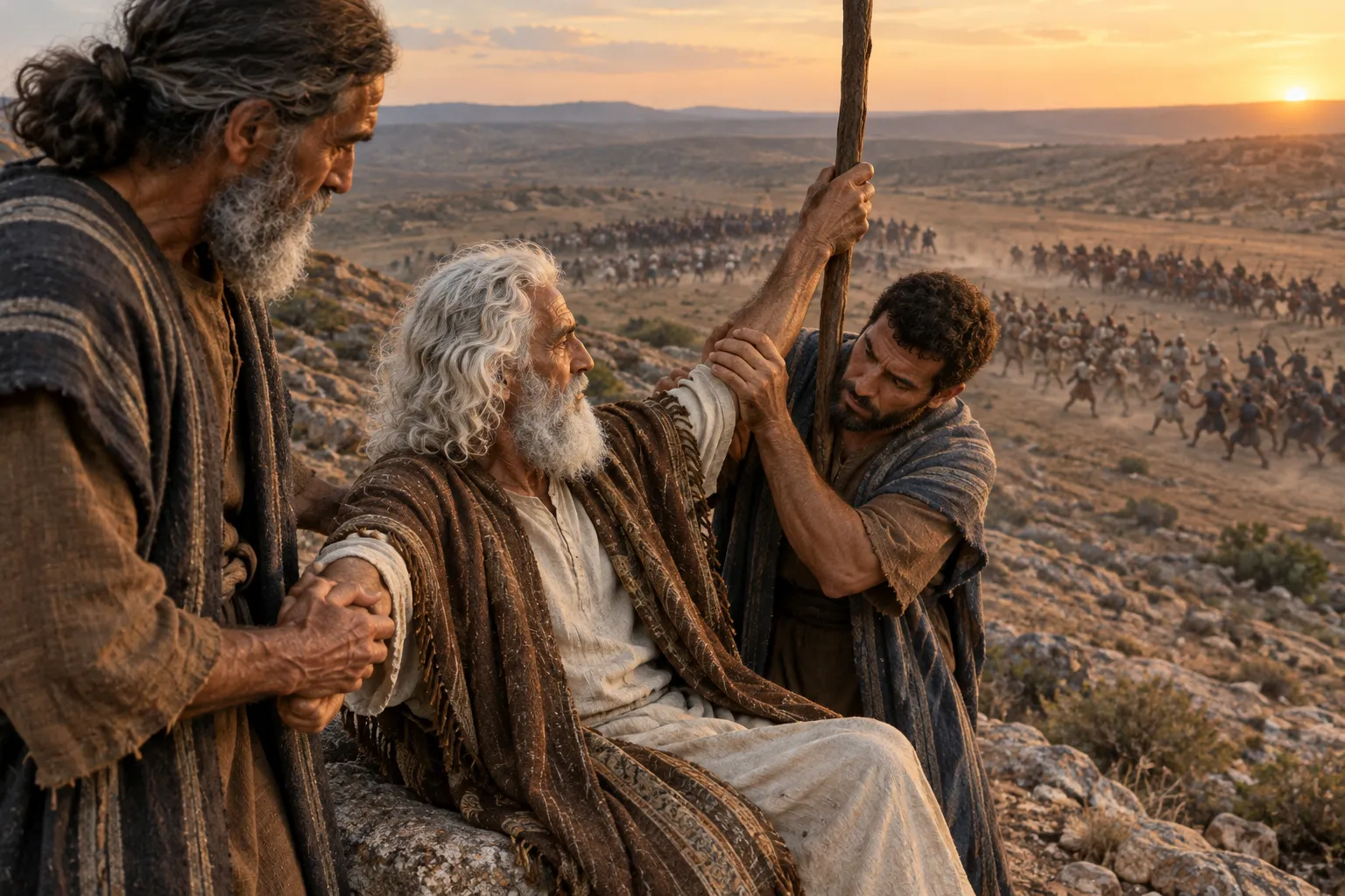 Moses Supported on the Hill (Exodus 17:10–12)