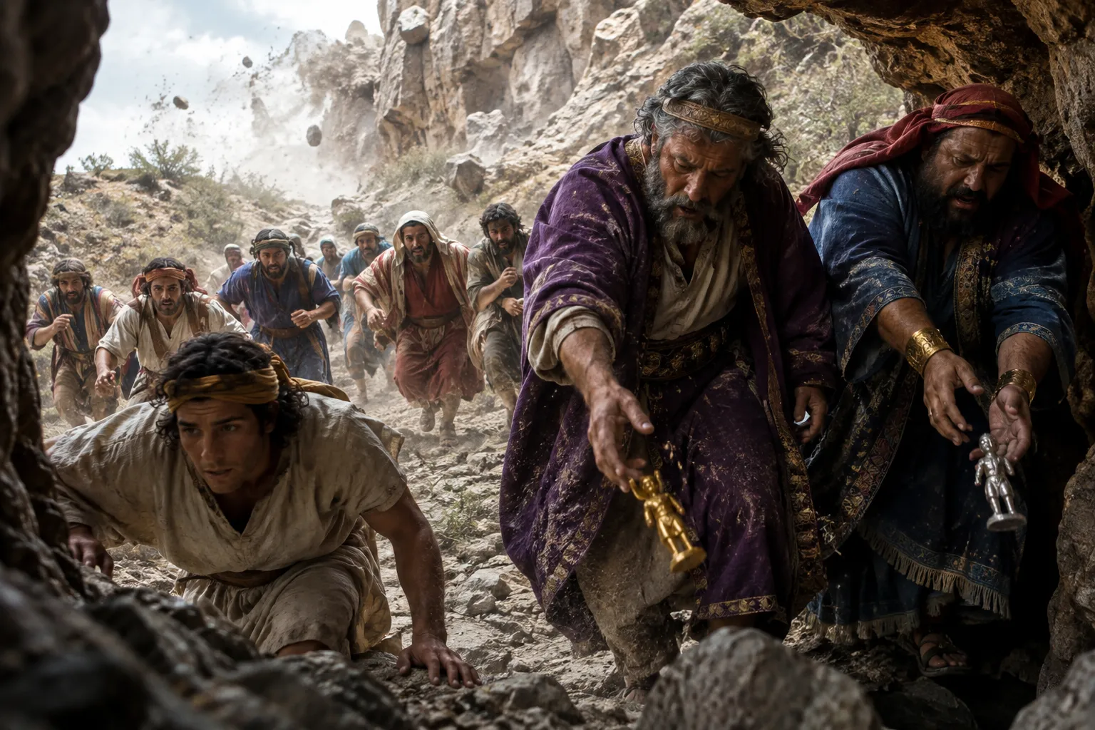 Idols cast away among the rocks (Isaiah 2:19–21)