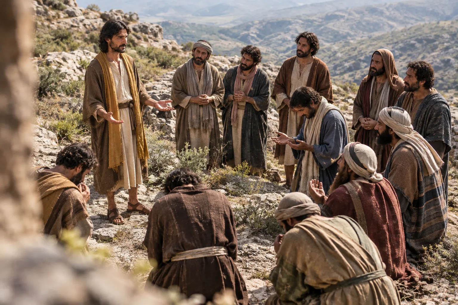 Jesus commissions the eleven (Matthew 28:16–20)