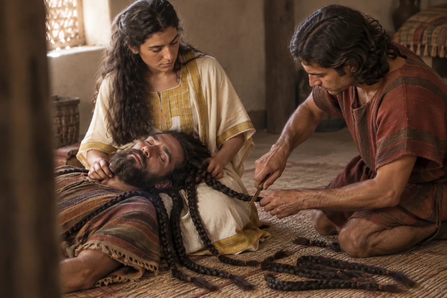 The Seven Braids Cut (Judges 16:19)