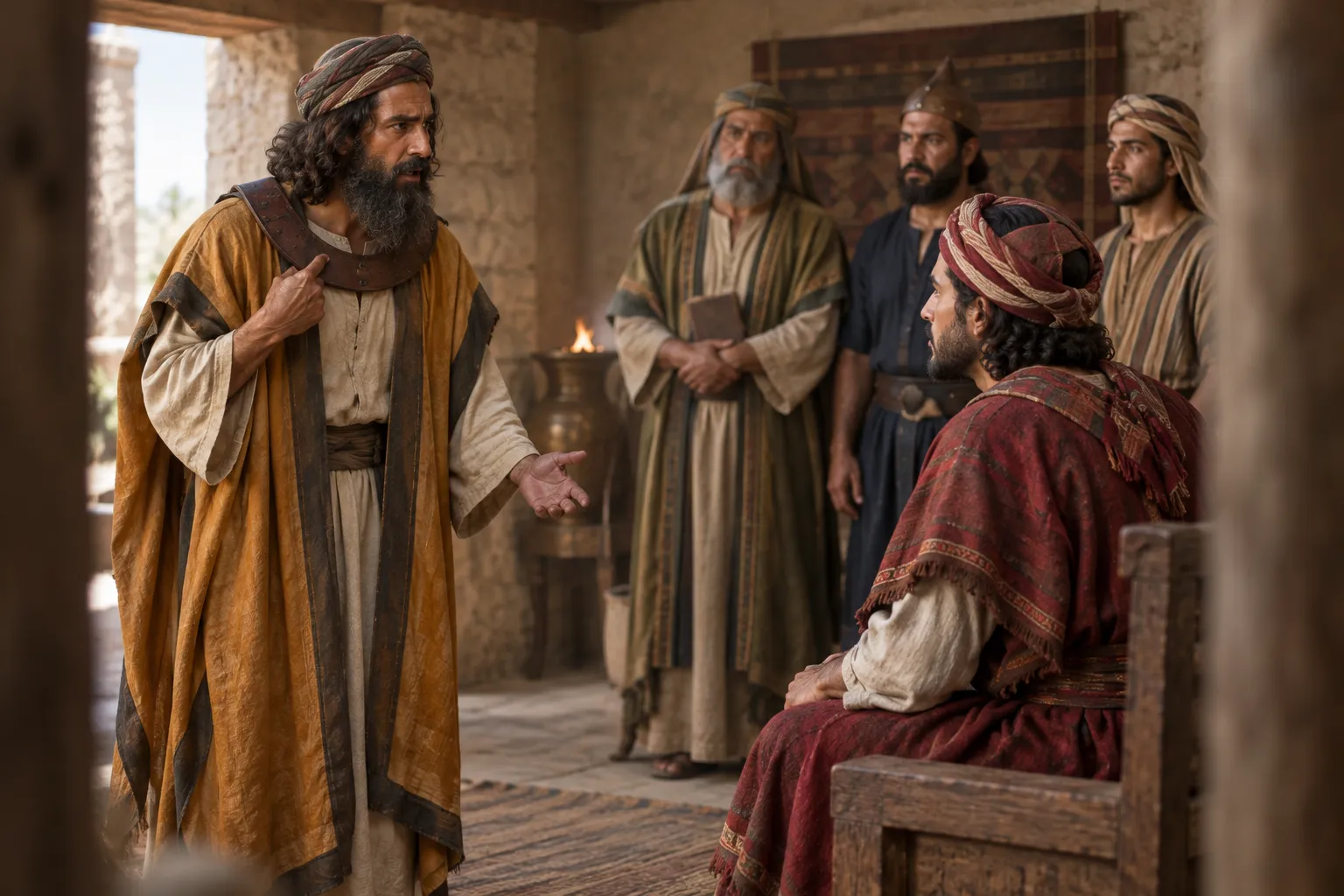 Jeremiah warns King Zedekiah (Jeremiah 27:12–15)