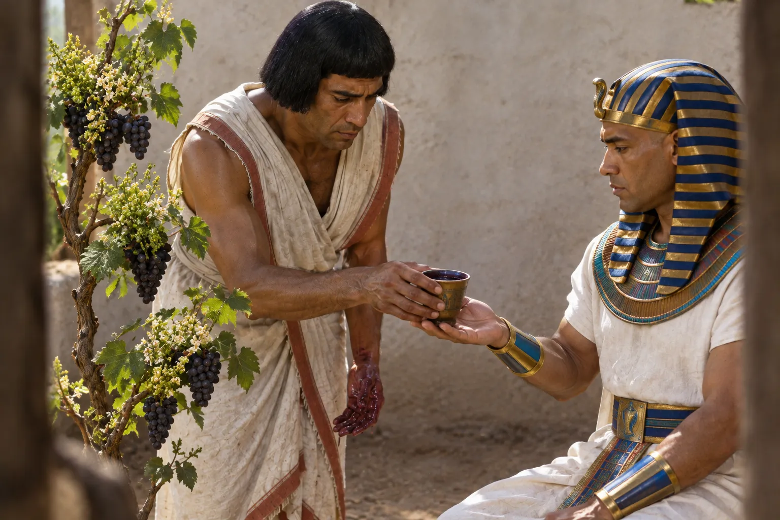The Cupbearer Places the Dream-Cup in Pharaoh’s Hand (Genesis 40:9–11)