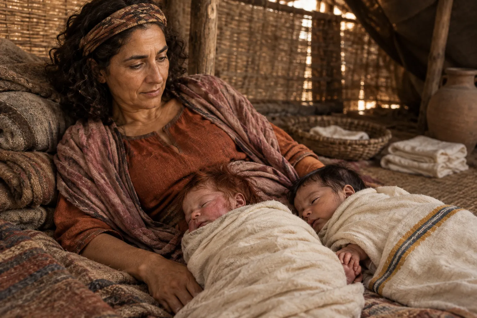 Esau and Jacob Are Born (Genesis 25:24–26)