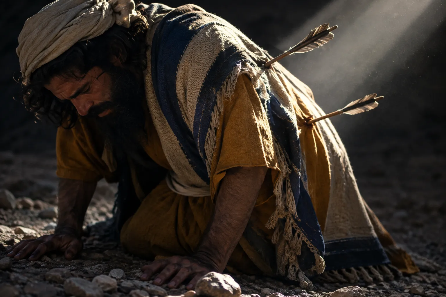 The arrows have pierced me (Psalms 38:2–4)