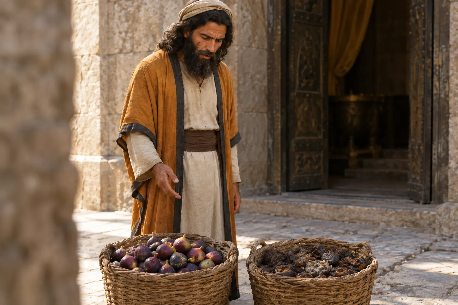 Jeremiah Sees the Two Baskets of Figs (Jeremiah 24:1–3)