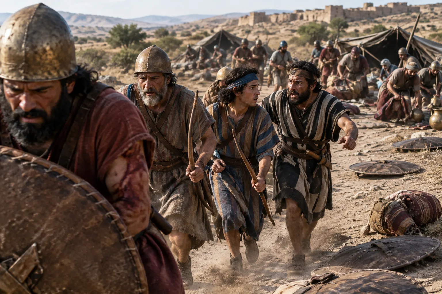Made to retreat while enemies plunder (Psalms 44:9–10)