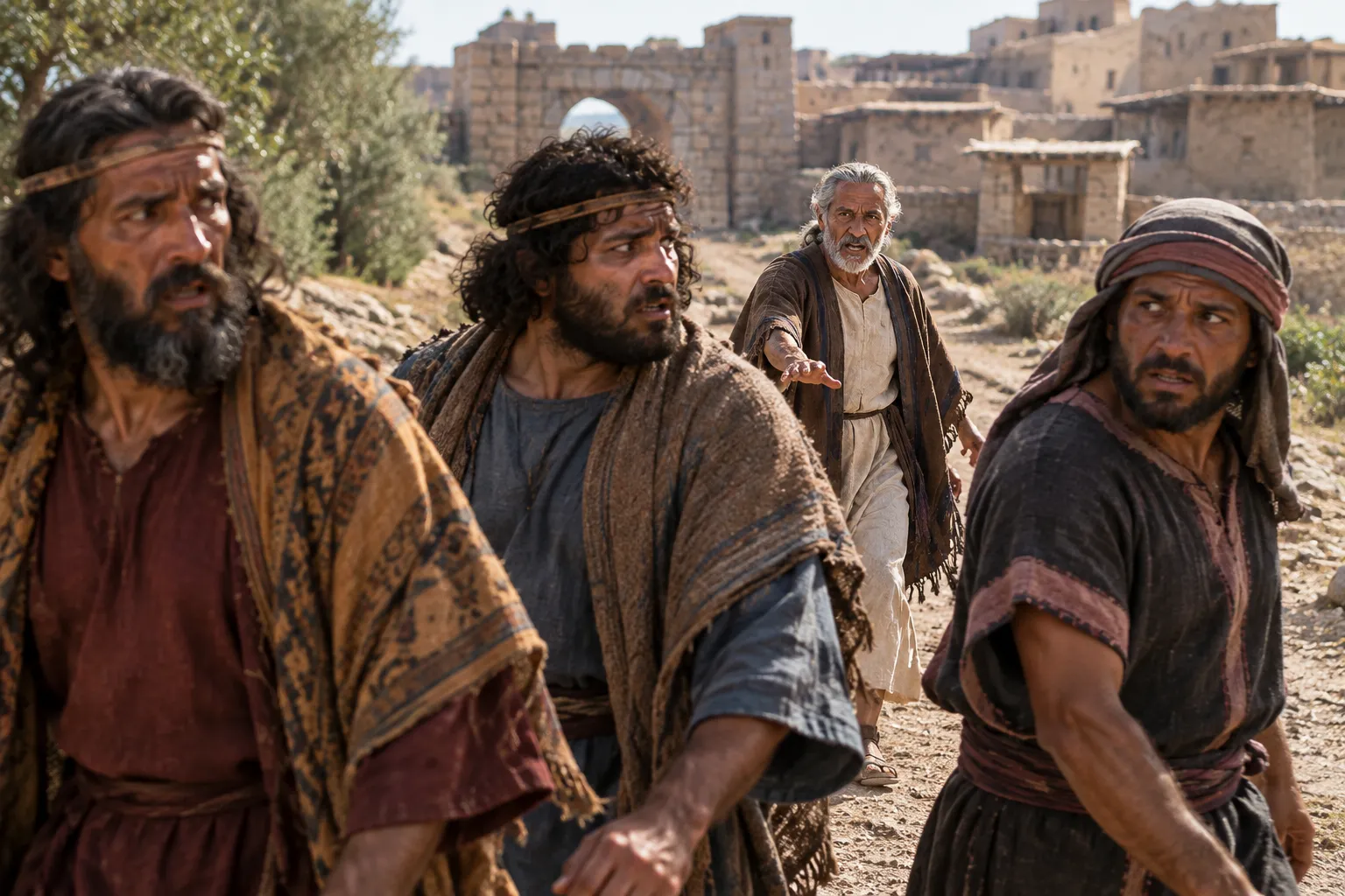Caleb drives out the three Anakites (Joshua 15:14)