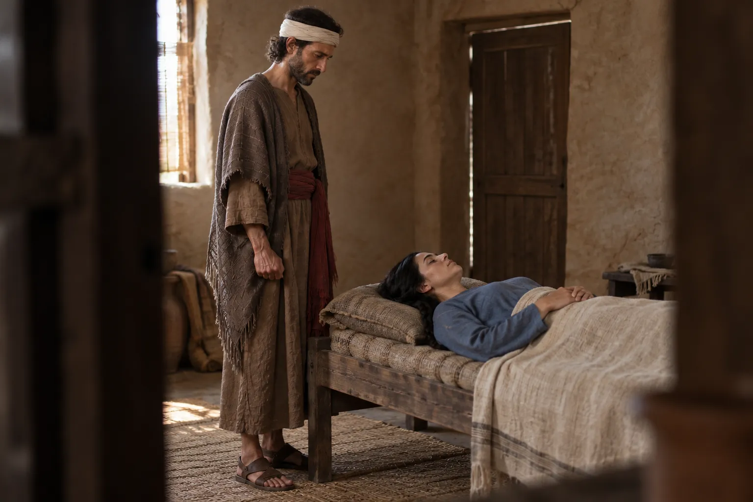 The morning after Ezekiel’s wife dies (Ezekiel 24:16–18)