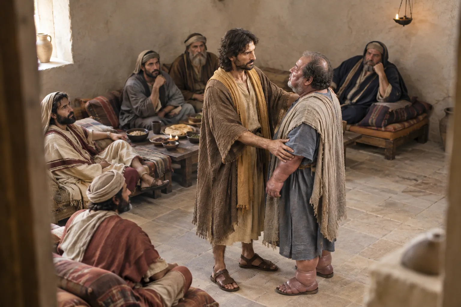 Jesus Heals the Man with Dropsy (Luke 14:1–4)