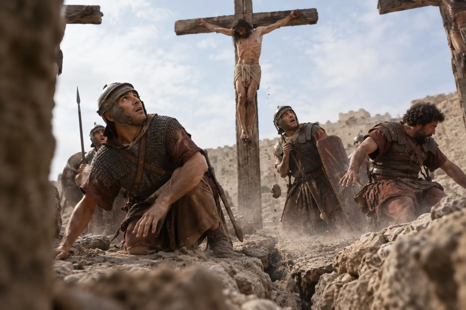 The centurion sees the earthquake (Matthew 27:50–54)