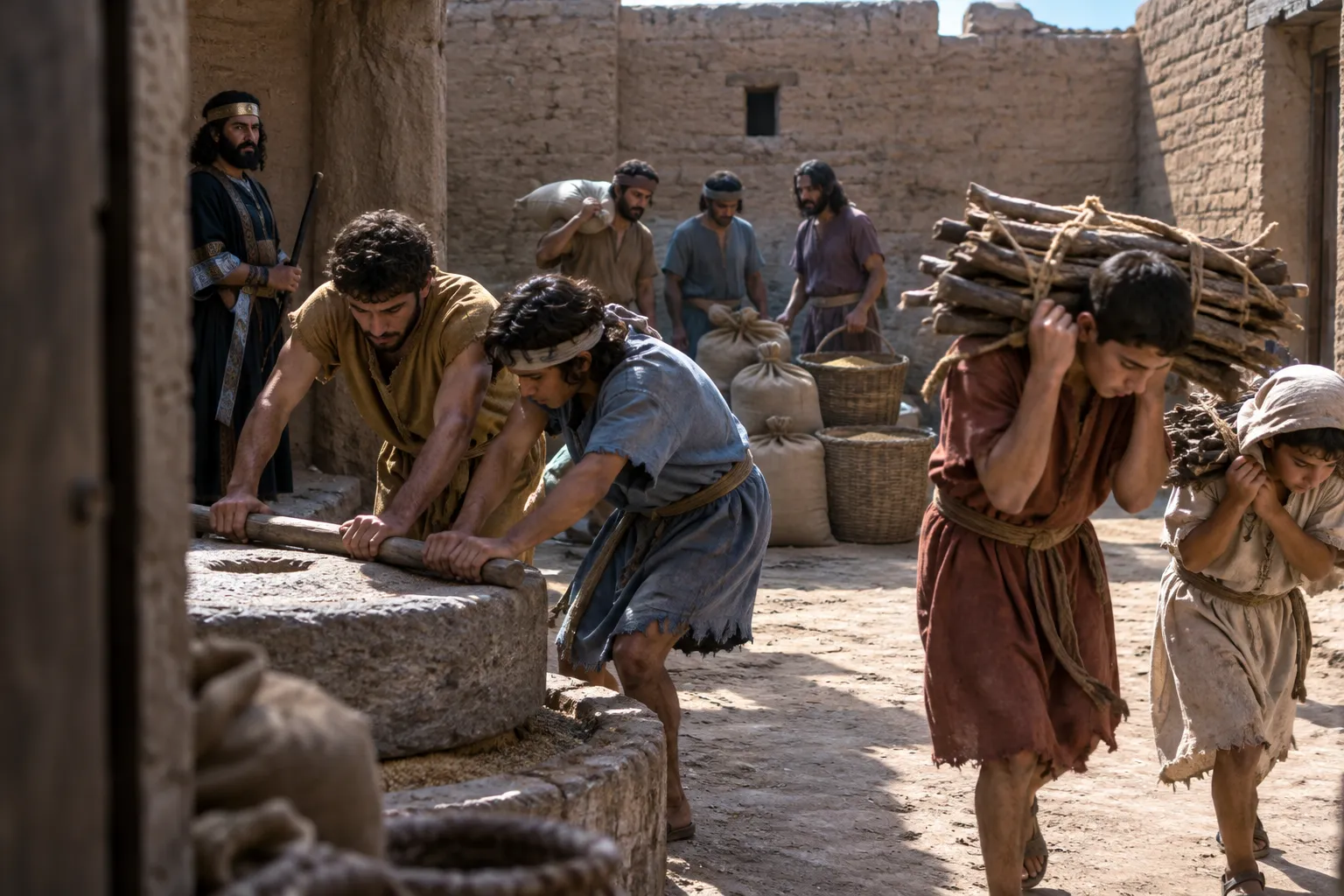 Young Men at the Millstone (Lamentations 5:13)