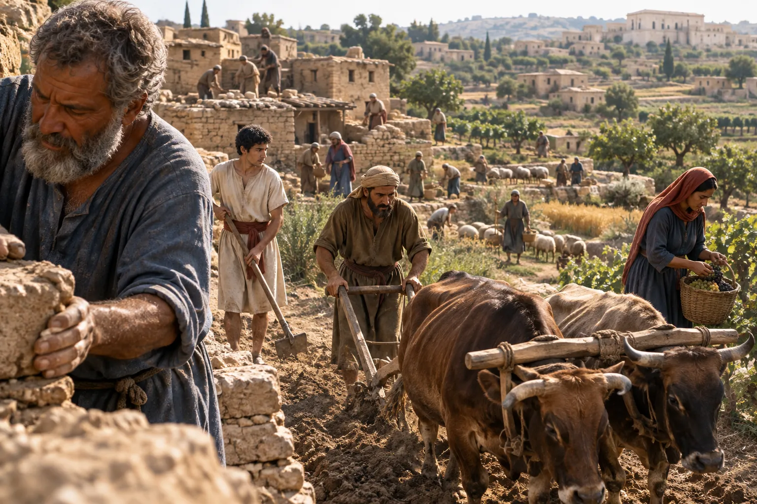 The desolate land cultivated again (Ezekiel 36:33–38)