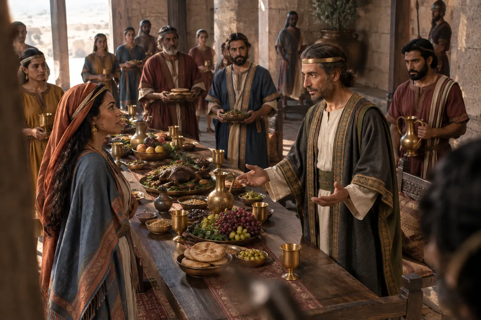 The Queen Sees Solomon's Court (2 Chronicles 9:3–8)