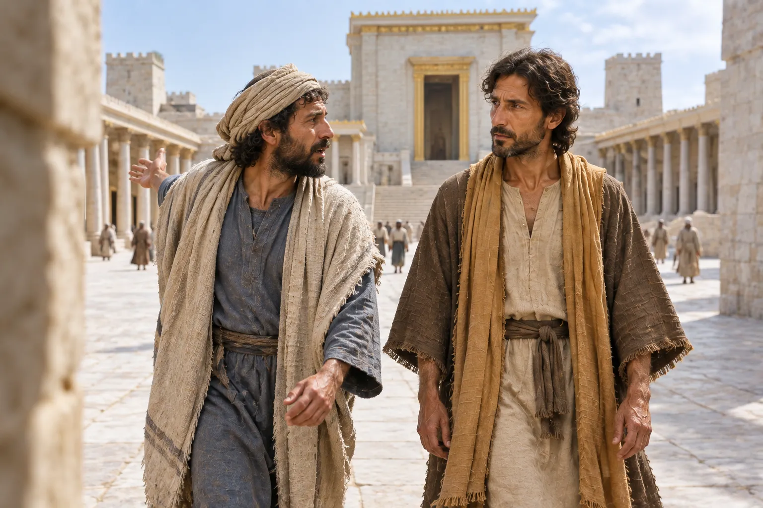 Leaving the Temple (Mark 13:1–2)
