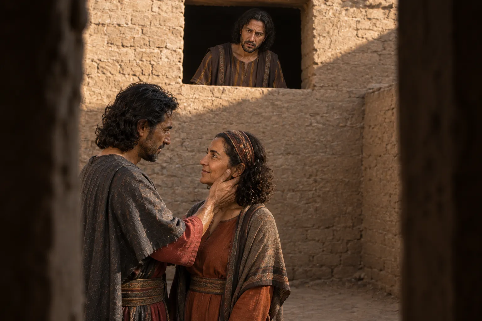 Abimelech sees Isaac with Rebekah (Genesis 26:8)