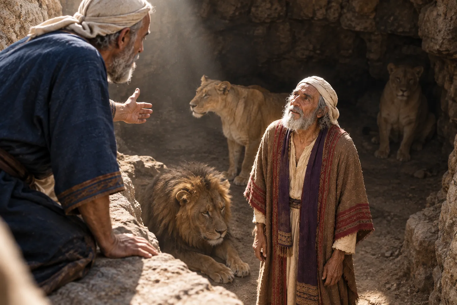 Daniel is found unharmed (Daniel 6:19–22)