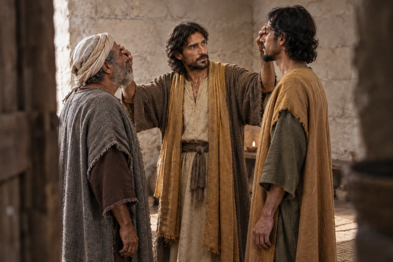 Jesus Touches the Eyes of Two Blind Men (Matthew 9:28–30)