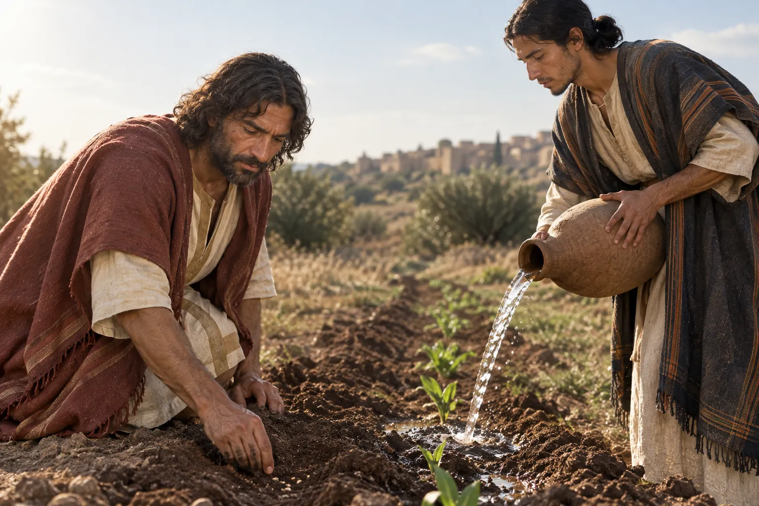 One plants and another waters (1 Corinthians 3:5–9)