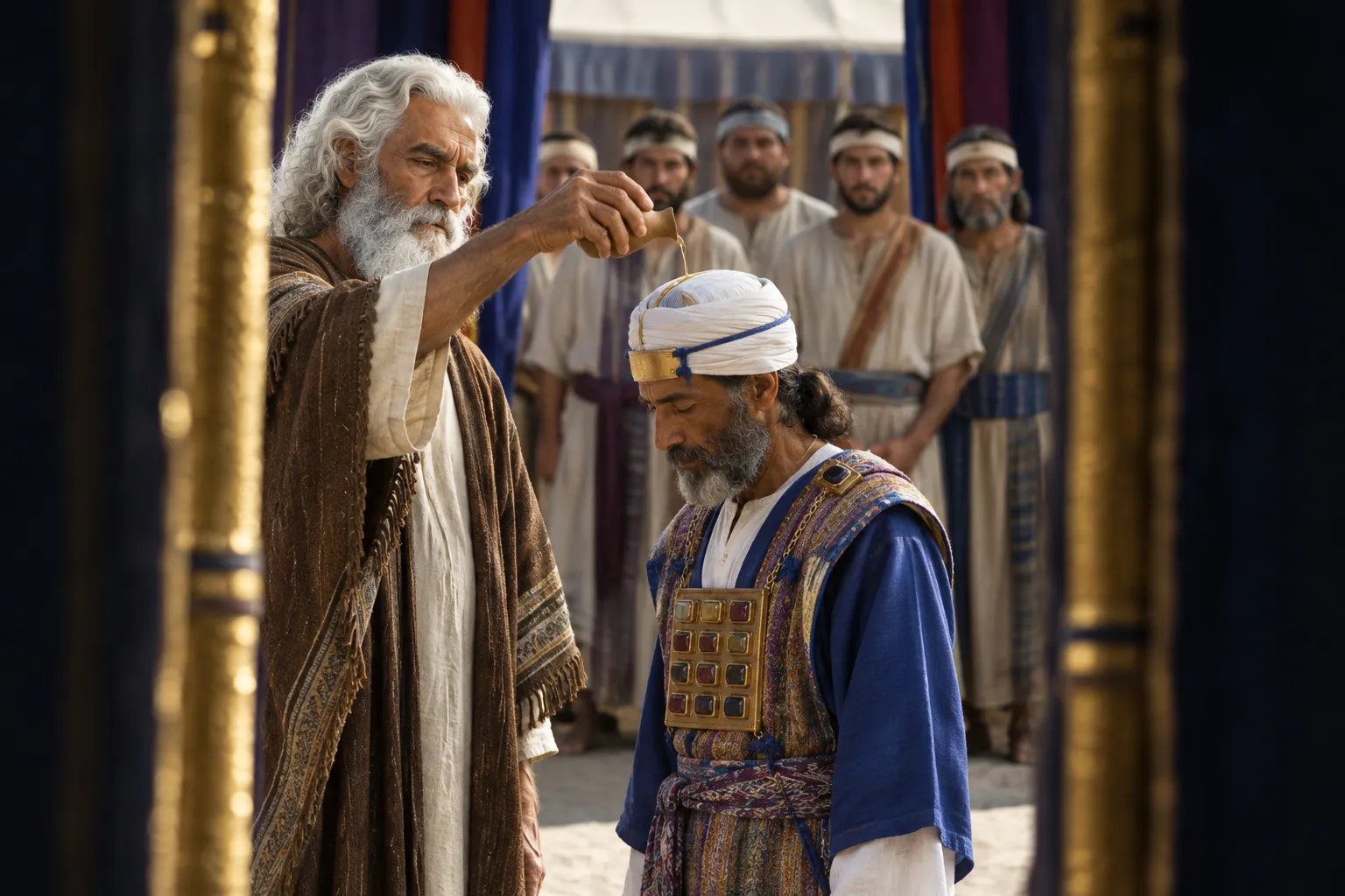 Aaron and his sons consecrated (Exodus 30:25–30)