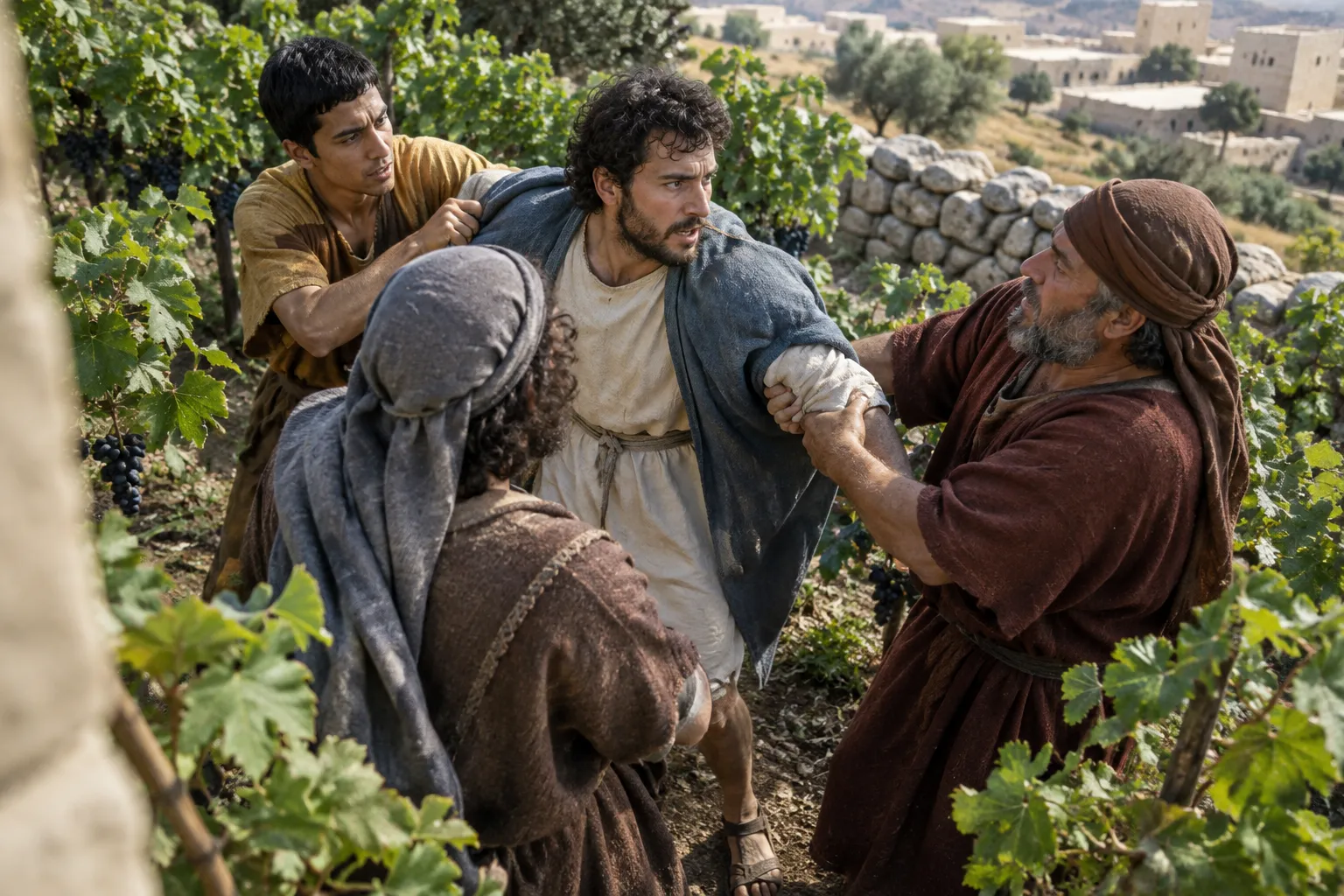 The tenants seize the heir (Mark 12:6–8)
