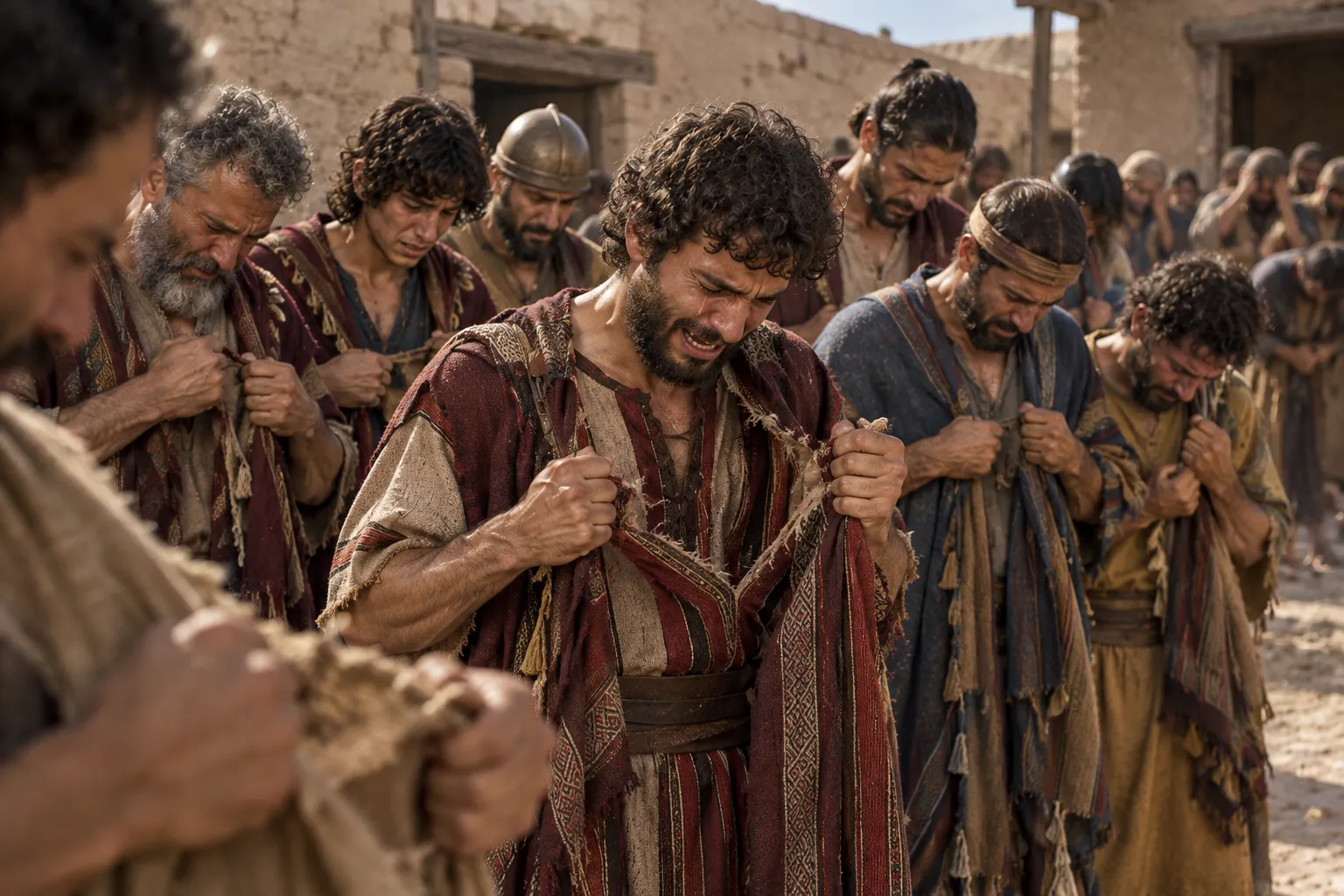 David and His Men Tear Their Clothes (2 Samuel 1:11–12)