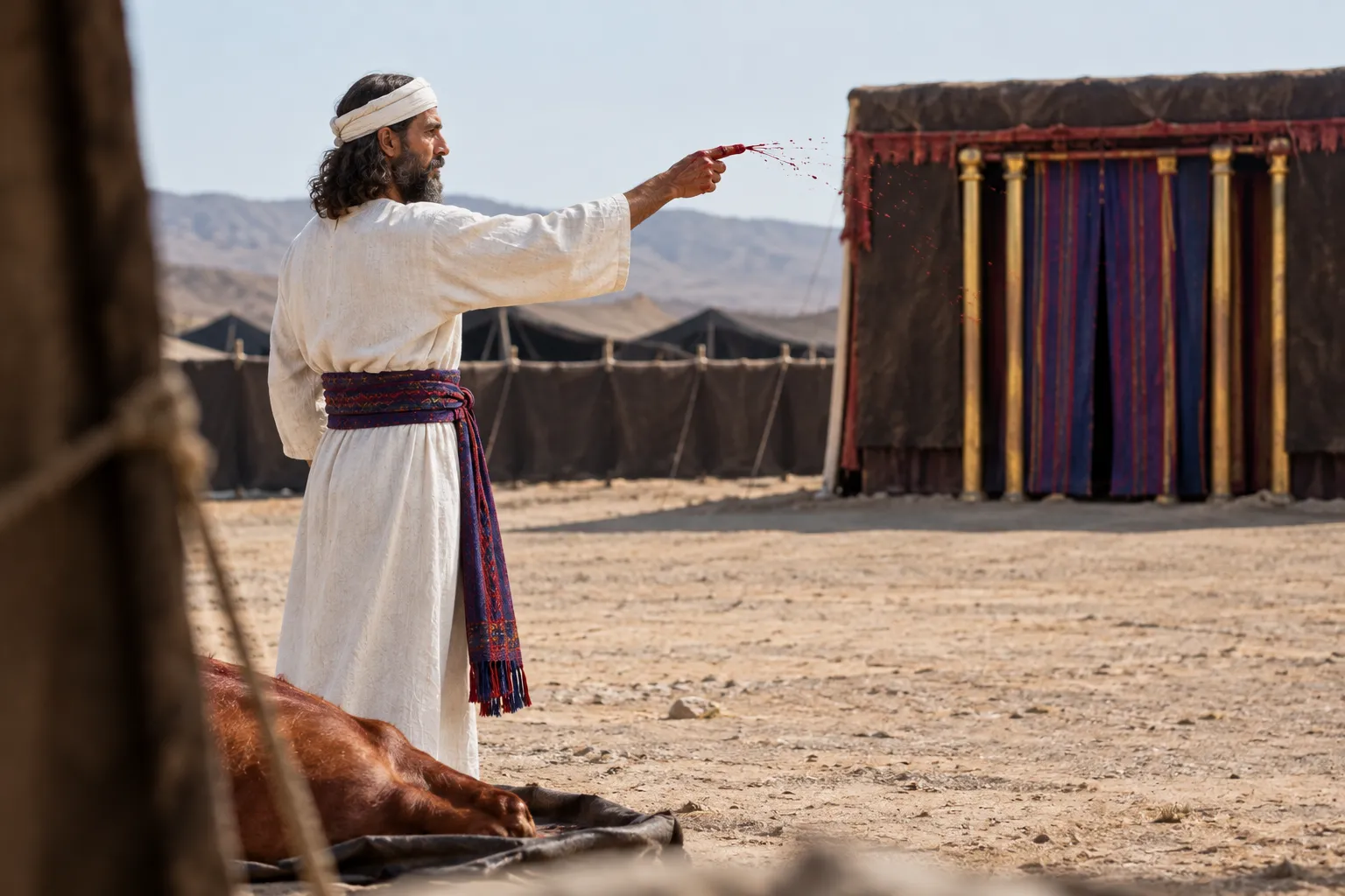 Blood Sprinkled Toward the Tent (Numbers 19:3–4)